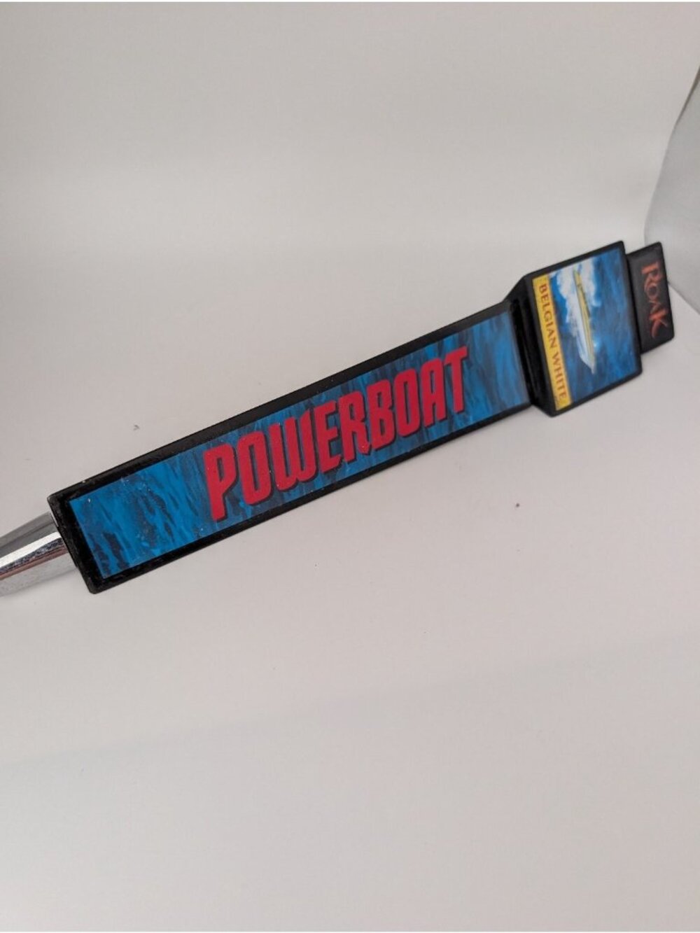 ROAK Powerboat Belgian White Beer Tap Handle Blue Black Nautical Bar Kegerator - Picture 5 of 6